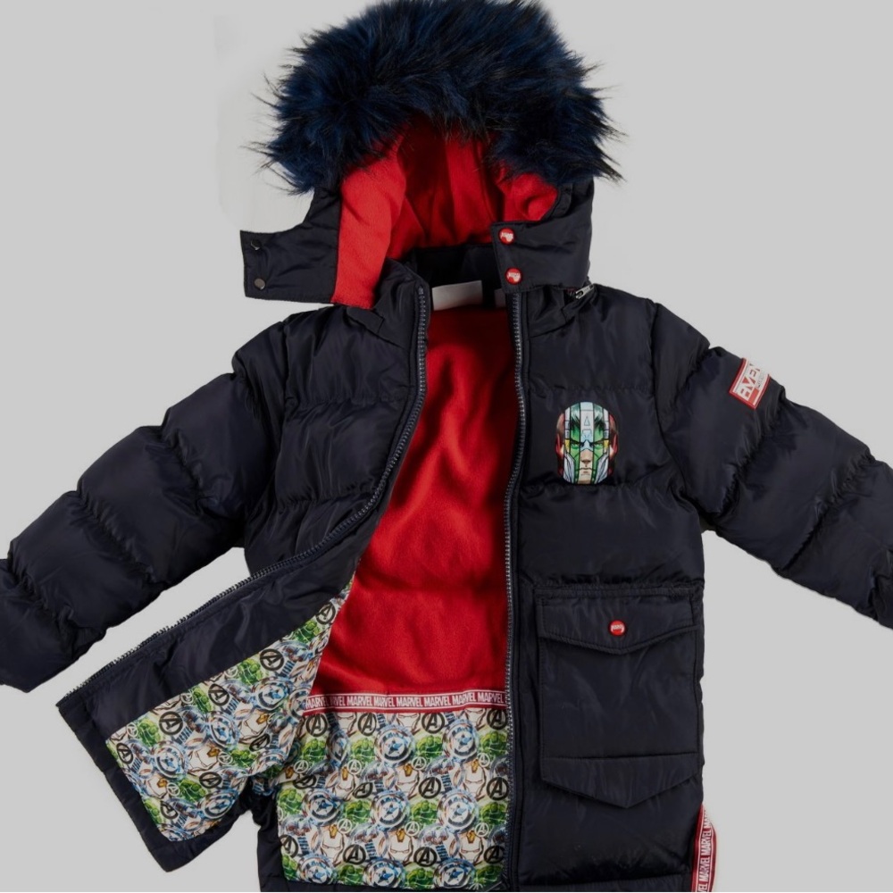Marvel Kids Navy Puffer Jacket